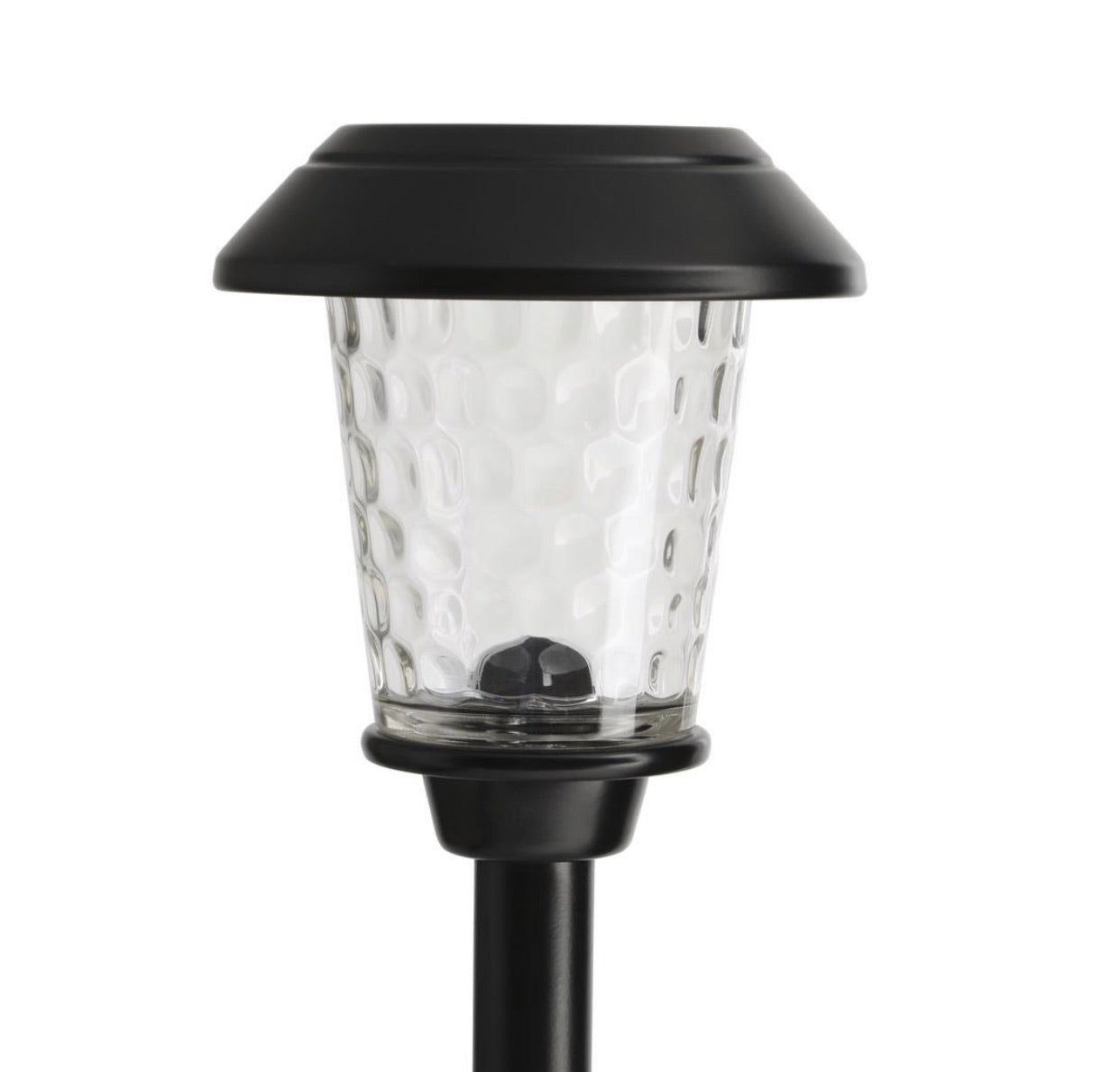 Hampton-Bay-Solar-Black-Metal-Outdoor-LED-Path-Light-Front-View