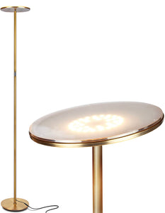 Sky Moon LED Torchiere Super Bright Floor Lamp - High Lumen Light for Living Rooms & Offices - Dimmable