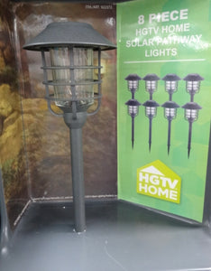 Energizer LED 8 Piece Large Solar Pathway Lights Aluminum with glass |