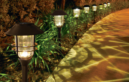 SmartYard Grill Solar LED Pathway Lights - Oil-rubbed Bronze 8 Pack-10 Lumen