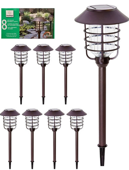 Energizer [ Smartyard ]Solar LED Large Pathway Lights Oil Rubbed Bronze 8-Pk