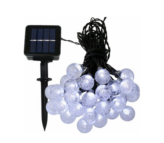 50 LED Solar Lamp Crystal Ball Globe Bulbs Waterproof -27Ft