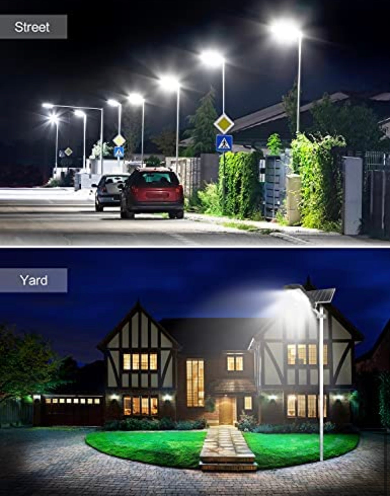 400W Solar Street Lights Outdoor, Dusk to Dawn Solar Led Outdoor Light with Remote Control, 6500K Daylight White