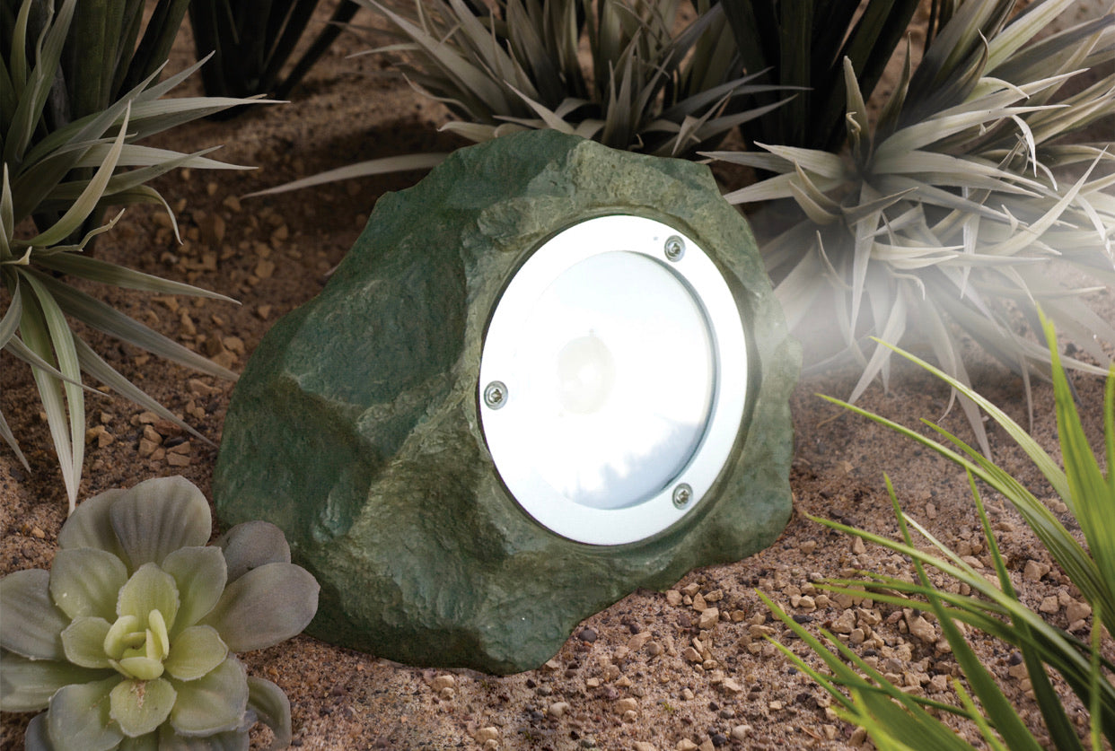 4Pack Smith&Hawken Outdoor Solar Powered Rock Spotlight Walkway LED Garden Path