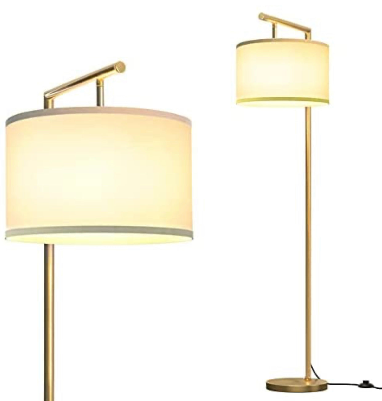 Modern Floor Lamp, Classic Standing Lamp Reading Standing Light for Bedroom Living Room with LED Bulb