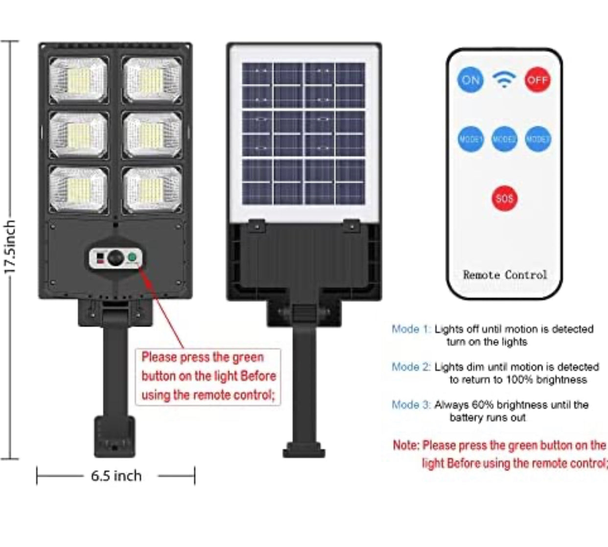 SmartYard 150W Solar Lights, 3 Modes Led Solar Wall Light Motion Sensor with Remote Control, 8000LM