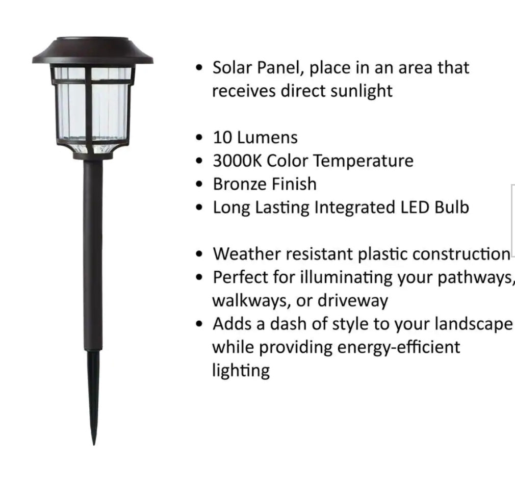SmartYard High End Solar Bronze LED Path Light 10 Lumens (6-Pack)