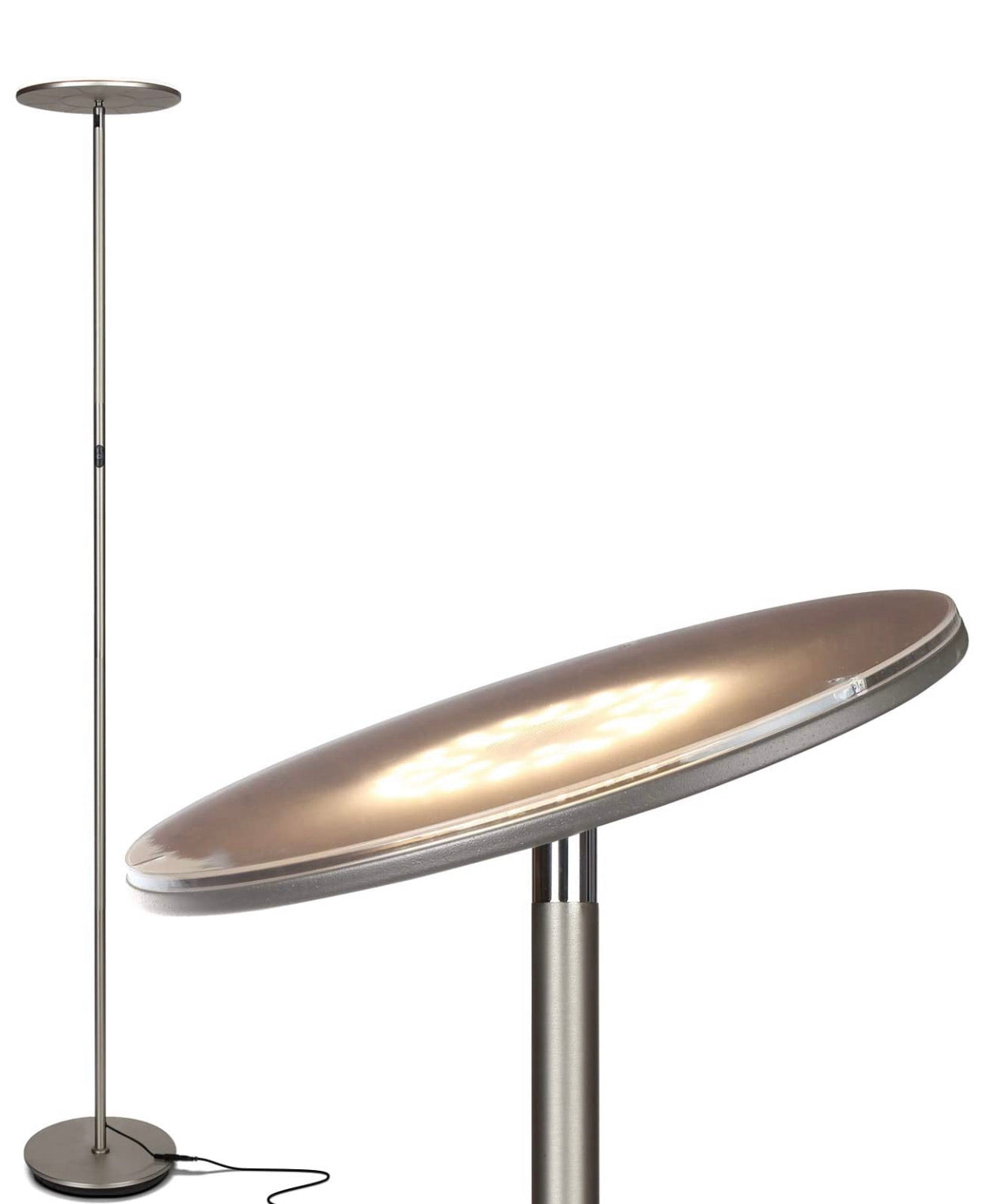 Sky Moon LED Torchiere Super Bright Floor Lamp - High Lumen Light for Living Rooms & Offices - Dimmable