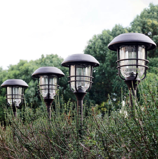 SmartYard Grill Solar LED Pathway Lights - Oil-rubbed Bronze 8 Pack-10 Lumen