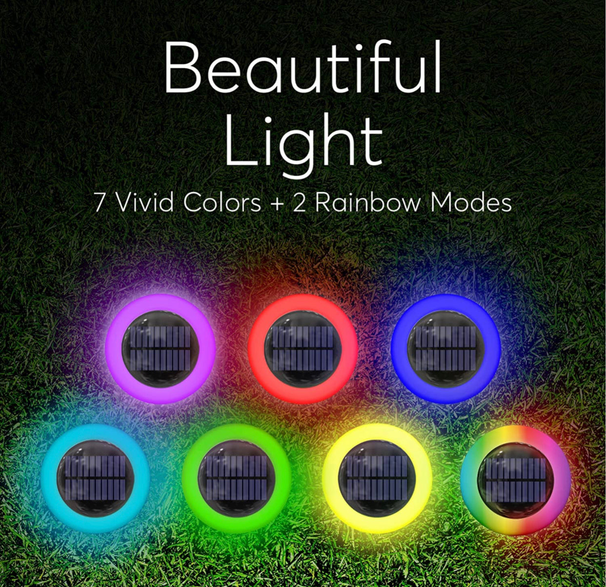 Colorize Solar Lights Color Change Ring Lights In-Ground 6 Pack