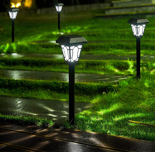 LAMTREE 48 Pack Solar Lights , Waterproof Auto Solar LED Lighting (Cool White) - Outdoor Solar Outlet