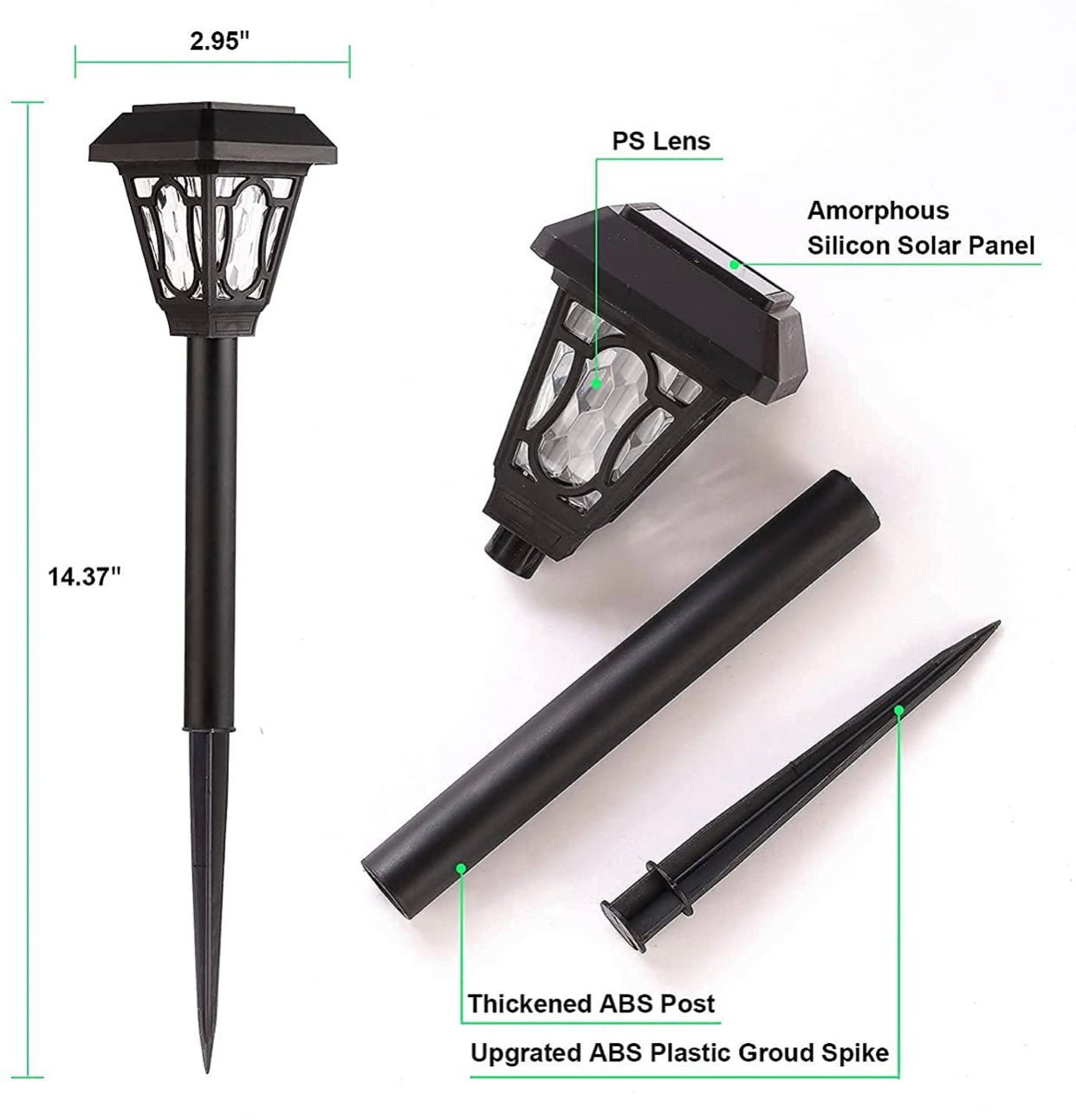 LAMTREE 48 Pack Solar Lights , Waterproof Auto Solar LED Lighting (Cool White) - Outdoor Solar Outlet