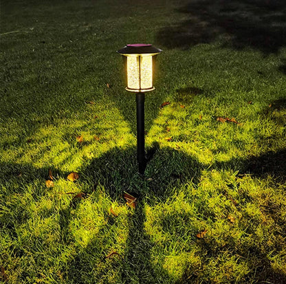 LANSGARINE Solar LED lights Outdoor Garden Stakes(Glass) (12-Pack) - Outdoor Solar Outlet