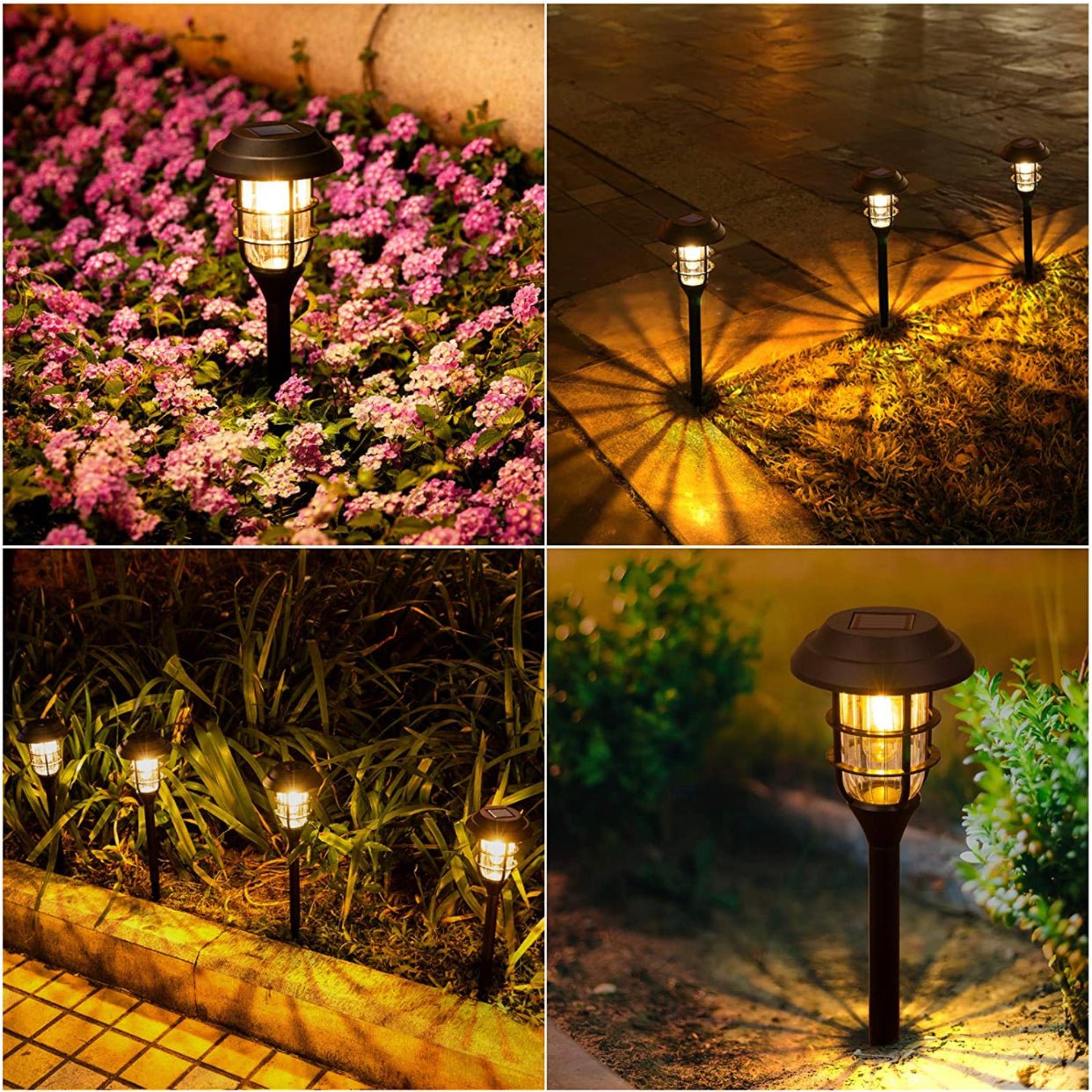 LANSGARINE Solar Pathway Lights Outdoor 8 Pack - Outdoor Solar Outlet