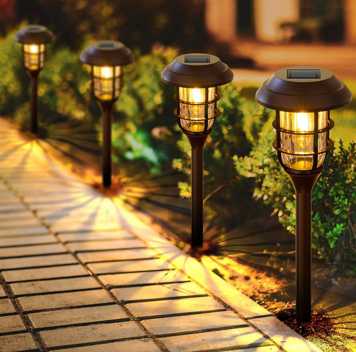LANSGARINE Solar Pathway Lights Outdoor 8 Pack - Outdoor Solar Outlet