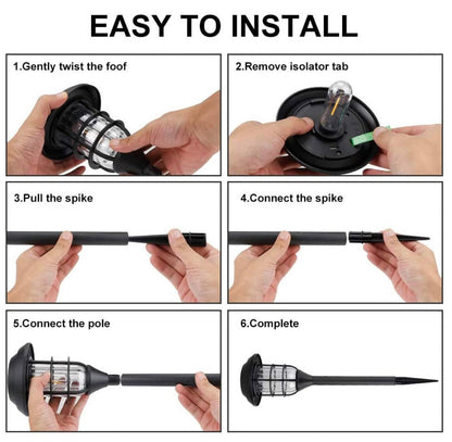 LANSGARINE Solar Pathway Lights Outdoor 8 Pack - Outdoor Solar Outlet