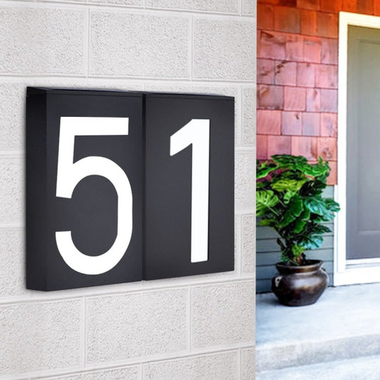 LED House Number Solar Power Digital Hotal Door Wall Solar Light Address Number Sign Lamp Custom Street Number Plaque - Outdoor Solar Outlet