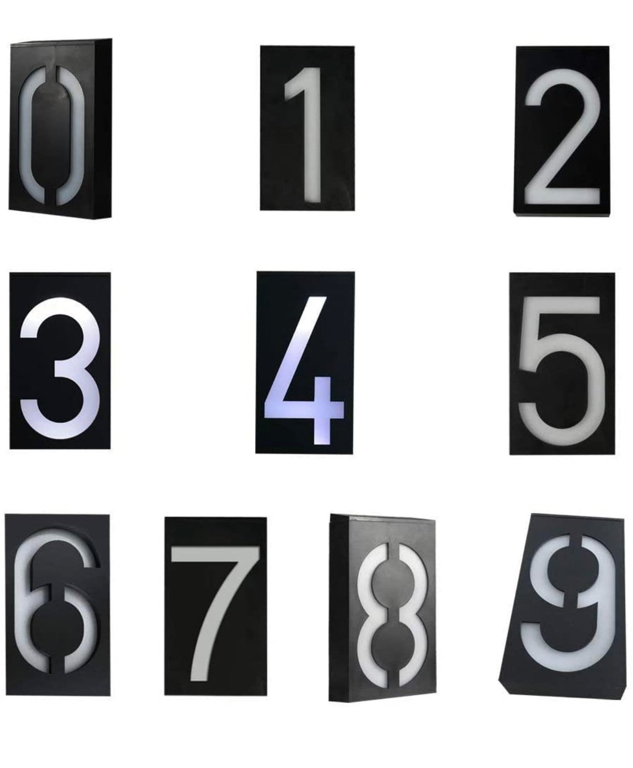 LED House Number Solar Power Digital Hotal Door Wall Solar Light Address Number Sign Lamp Custom Street Number Plaque - Outdoor Solar Outlet