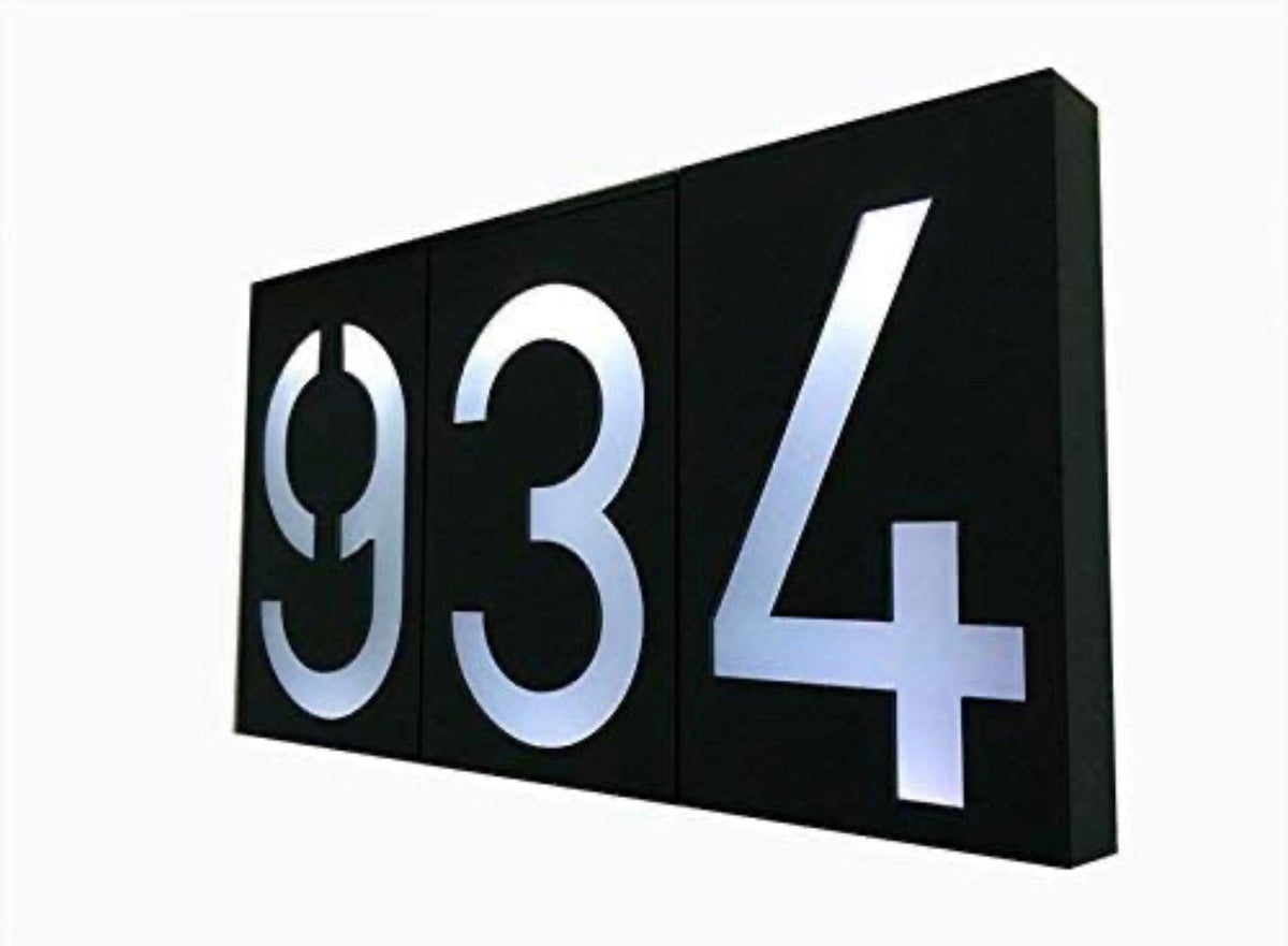 LED House Number Solar Power Digital Hotal Door Wall Solar Light Address Number Sign Lamp Custom Street Number Plaque - Outdoor Solar Outlet