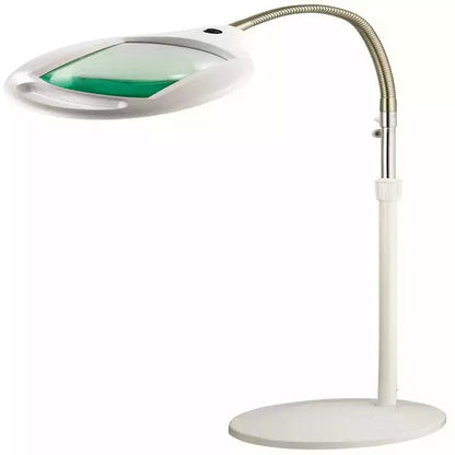 LightView Pro 8X10 - Full Page Magnifying Floor Lamp - Hands Free Magnifier with Bright LED Light for Reading - Flexible Gooseneck Holds Position - Outdoor Solar Outlet