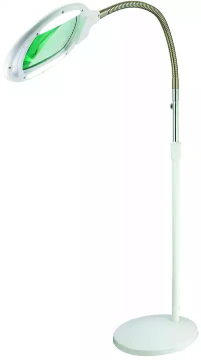 LightView Pro 8X10 - Full Page Magnifying Floor Lamp - Hands Free Magnifier with Bright LED Light for Reading - Flexible Gooseneck Holds Position - Outdoor Solar Outlet