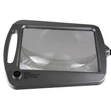 LightView Pro 8X10 - Full Page Magnifying Floor Lamp - Hands Free Magnifier with Bright LED Light for Reading - Flexible Gooseneck Holds Position - Outdoor Solar Outlet