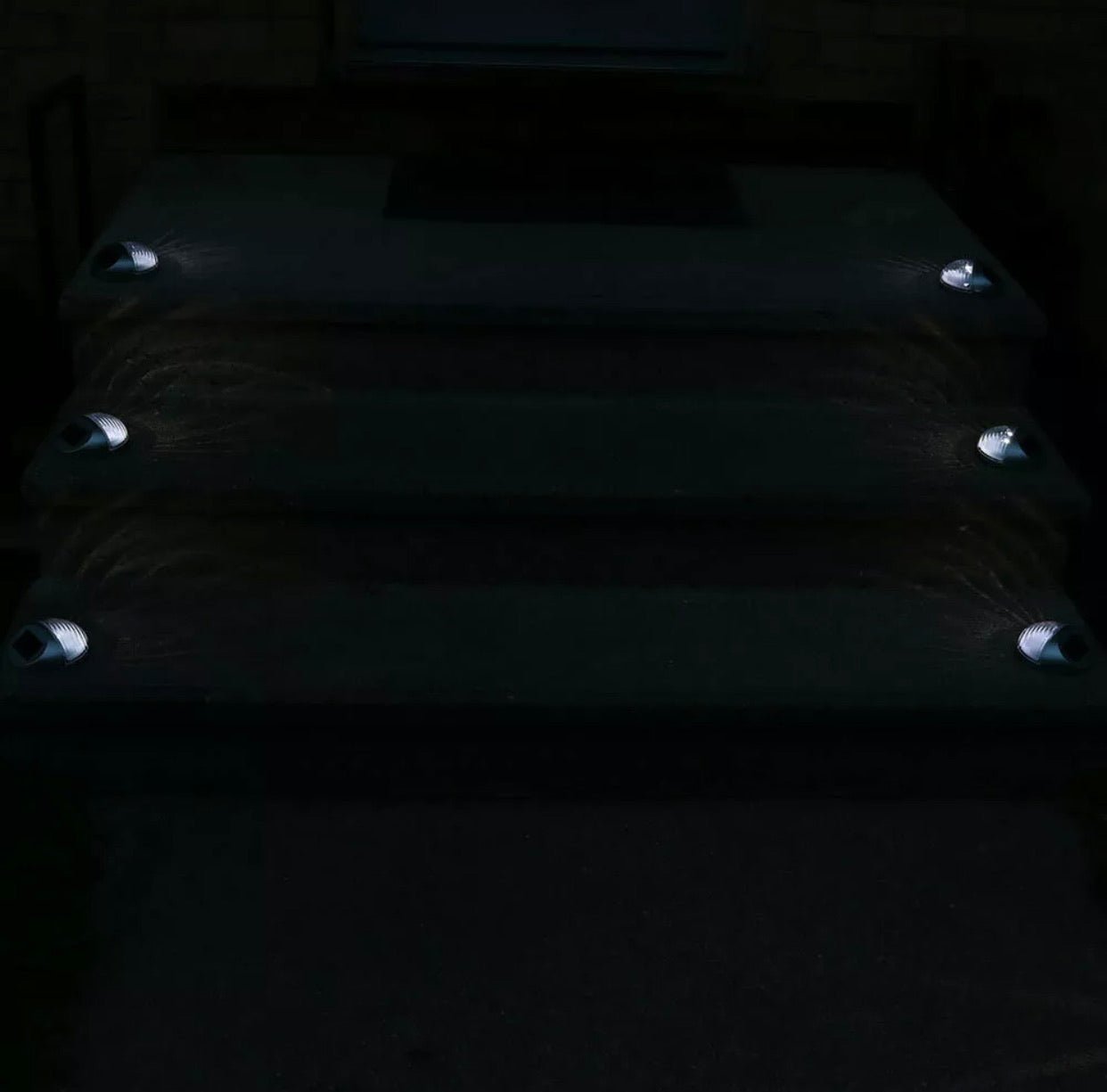 Living Accents Black Deck Solar Lights Powered LED Utility Light 4 Pack - Outdoor Solar Outlet