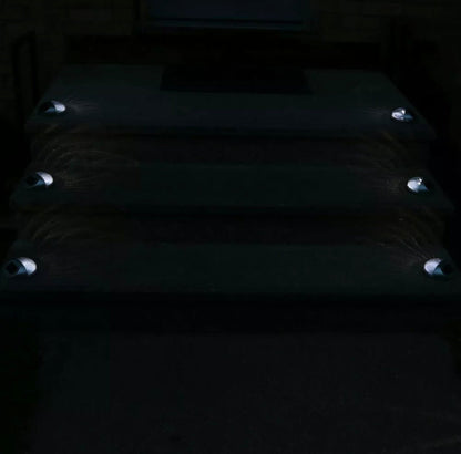 Living Accents Black Deck Solar Lights Powered LED Utility Light 4 Pack - Outdoor Solar Outlet