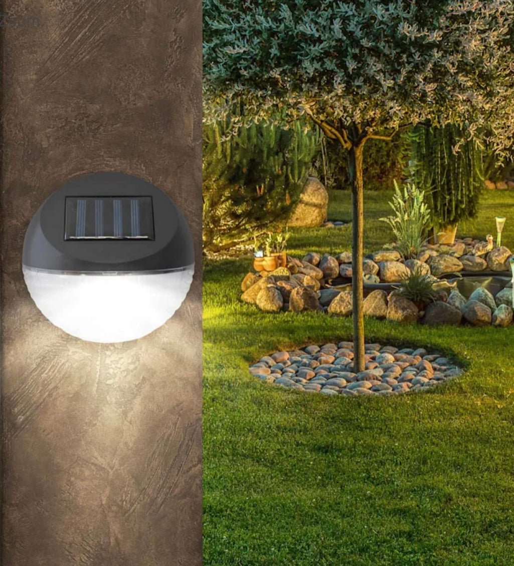 Living Accents Black Deck Solar Lights Powered LED Utility Light 4 Pack - Outdoor Solar Outlet