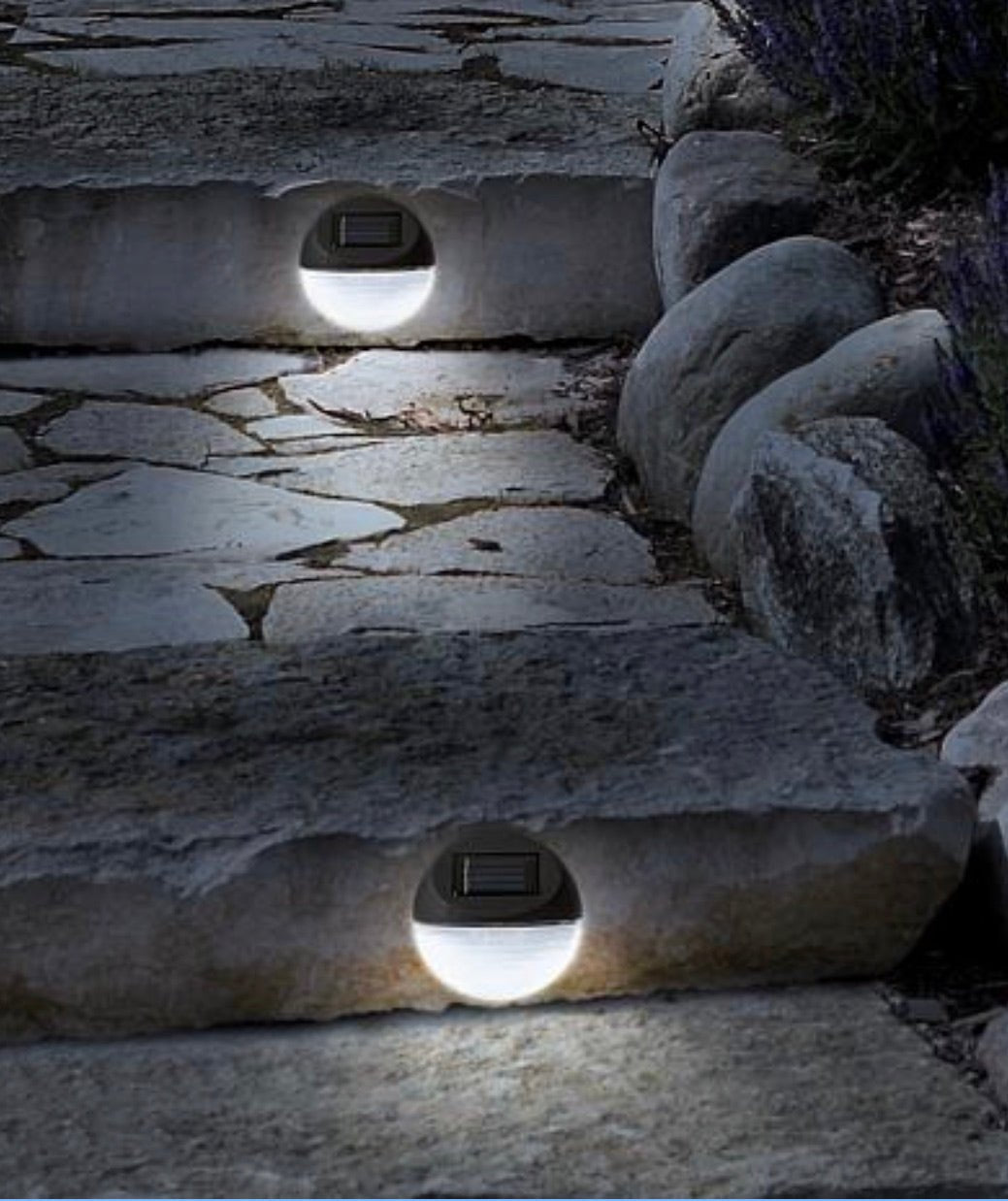 Living Accents Black Deck Solar Lights Powered LED Utility Light 4 Pack - Outdoor Solar Outlet