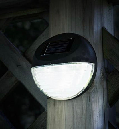 Living Accents Black Deck Solar Lights Powered LED Utility Light 4 Pack - Outdoor Solar Outlet