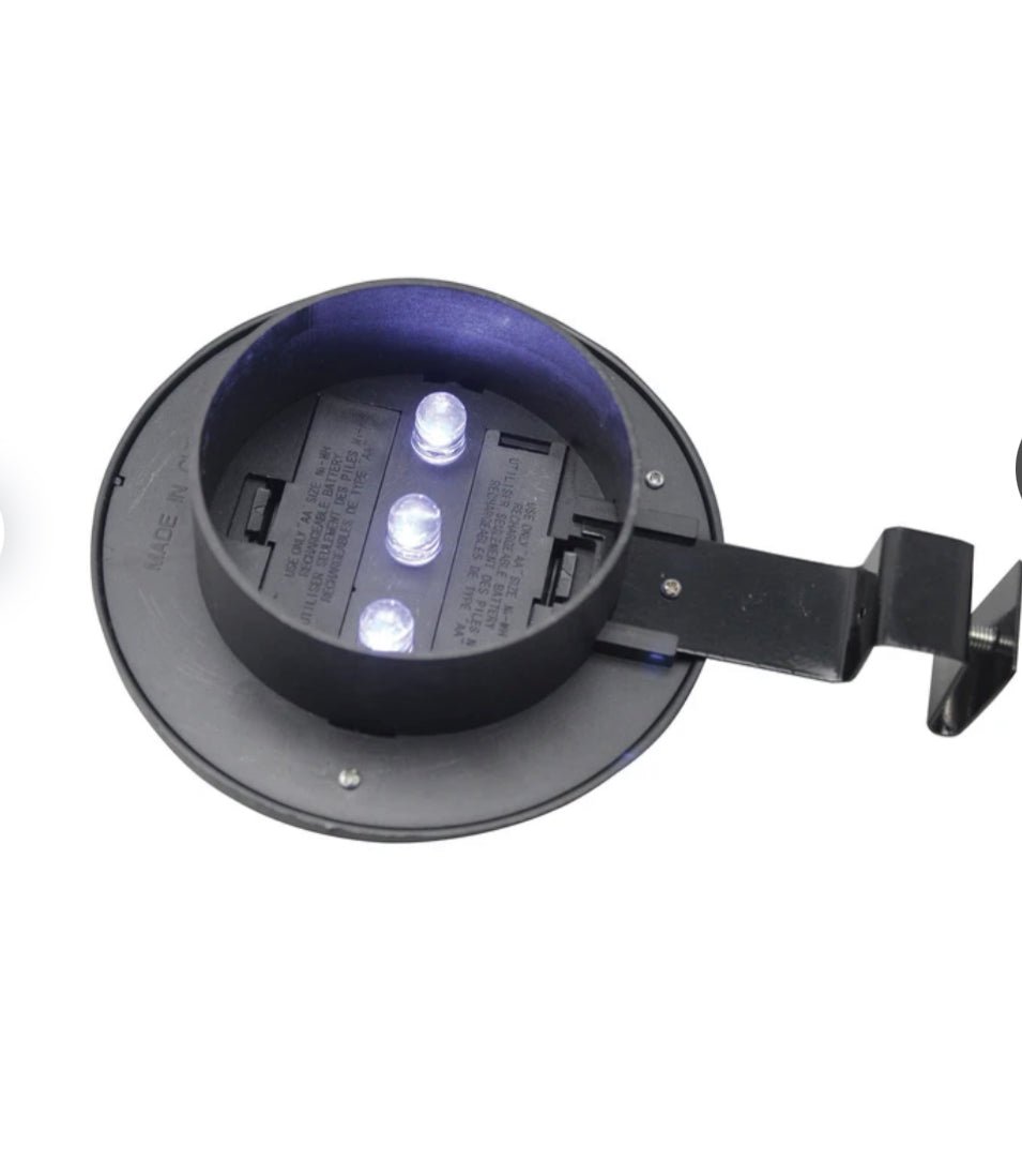 Living Accents Black Solar Powered LED Post Cap Fence Light 4 Pack - Outdoor Solar Outlet