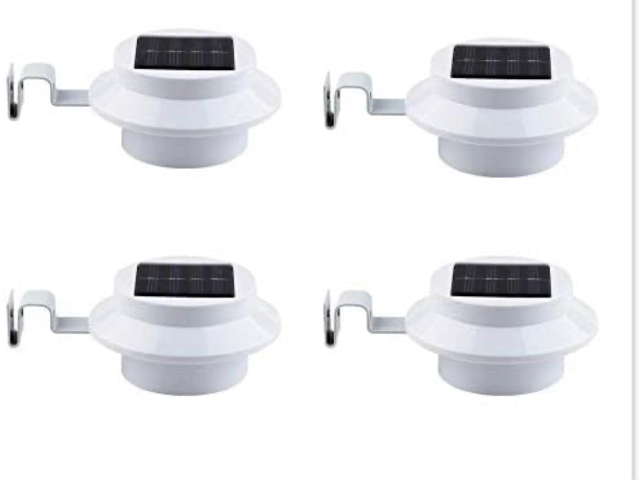 Living Accents Black Solar Powered LED Post Cap Fence Light 4 Pack - Outdoor Solar Outlet