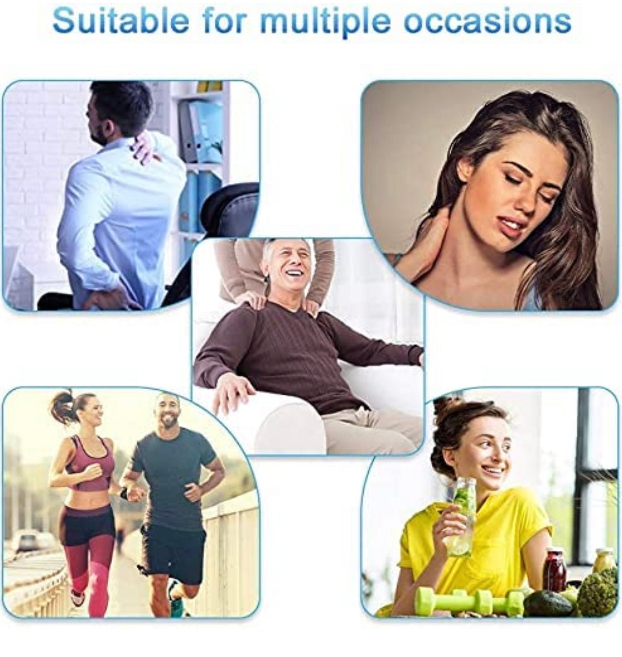 Massage Gun for Athletes, Portable Fiber Carbon Massager Gun with 6 Massage Heads 20 Speed - Outdoor Solar Outlet