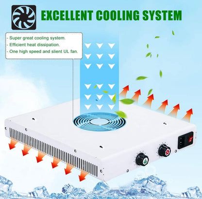 MaxBloom Dimmable COB LED Grow Light 12-Band Full Spectrum Plant Growing Lamps with Veg/Bloom Dimmer, UV&IR - Outdoor Solar Outlet