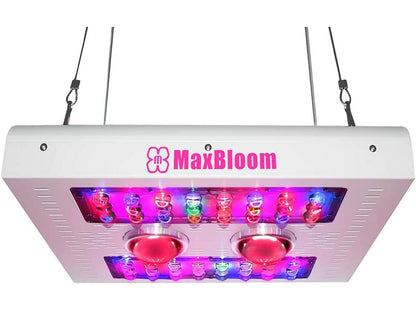 MaxBloom Dimmable COB LED Grow Light 12-Band Full Spectrum Plant Growing Lamps with Veg/Bloom Dimmer, UV&IR - Outdoor Solar Outlet