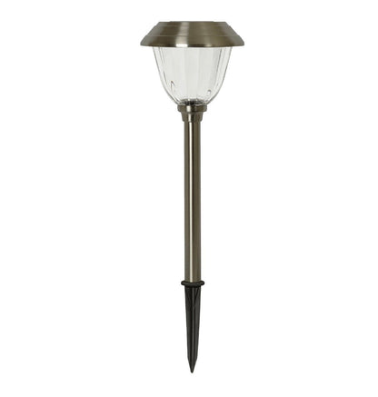 Member's Mark 8 Piece LED Solar Path Lights 14 Lumen - Stainless Steel ( Silver ) - Outdoor Solar Outlet