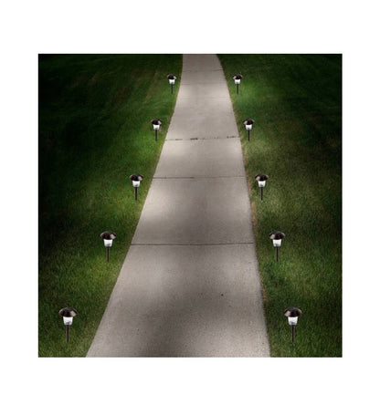 Member's Mark Solar LED Pathway Lights, Oil-Rubbed Glass And Metal(8 Pack) - Outdoor Solar Outlet
