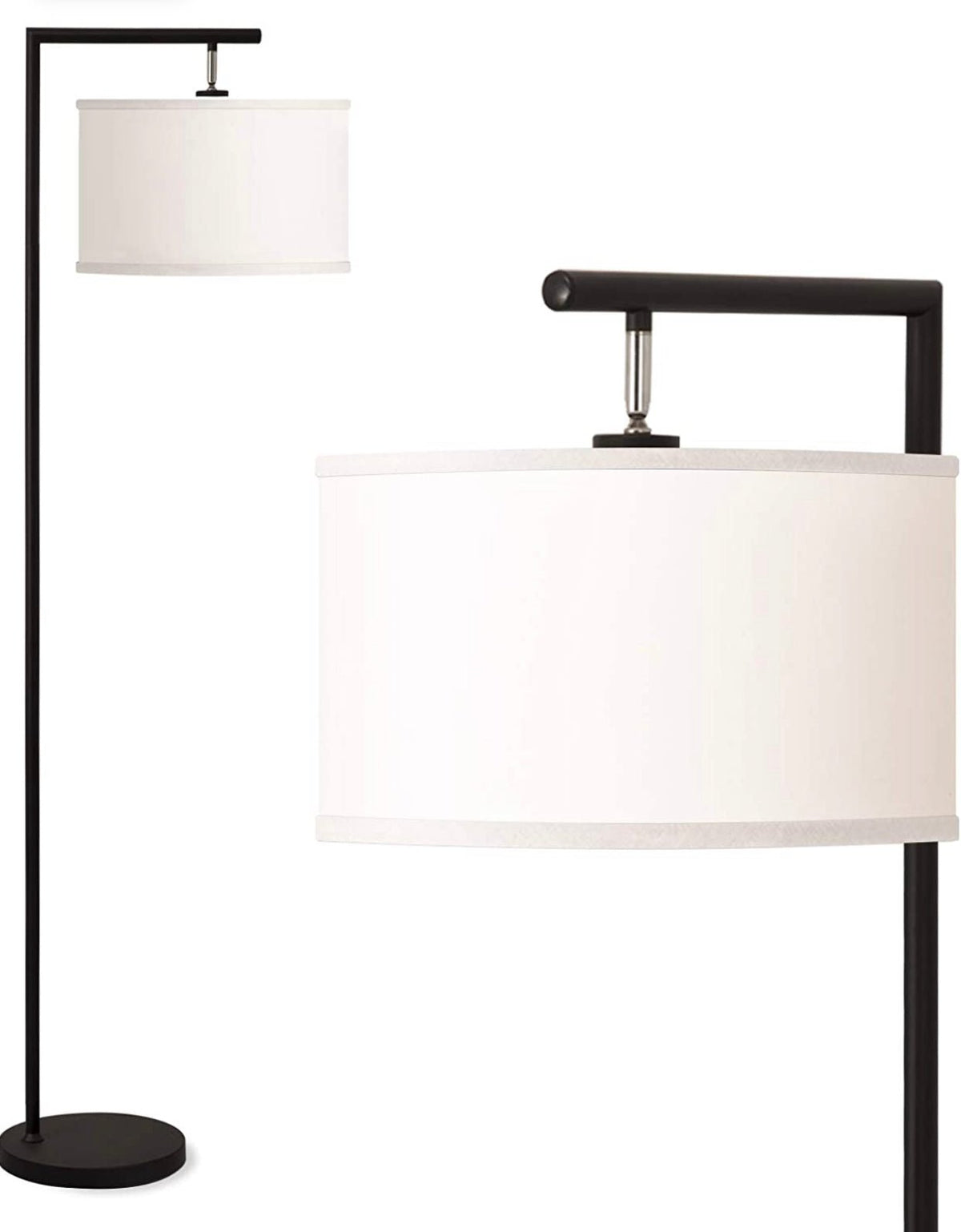 Modern Floor Lamp, Classic Standing Lamp Reading Standing Light for Bedroom Living Room with LED Bulb - Outdoor Solar Outlet