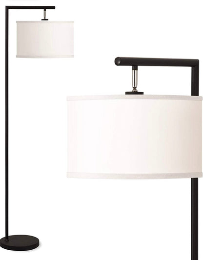 Modern Floor Lamp, Classic Standing Lamp Reading Standing Light for Bedroom Living Room with LED Bulb - Outdoor Solar Outlet