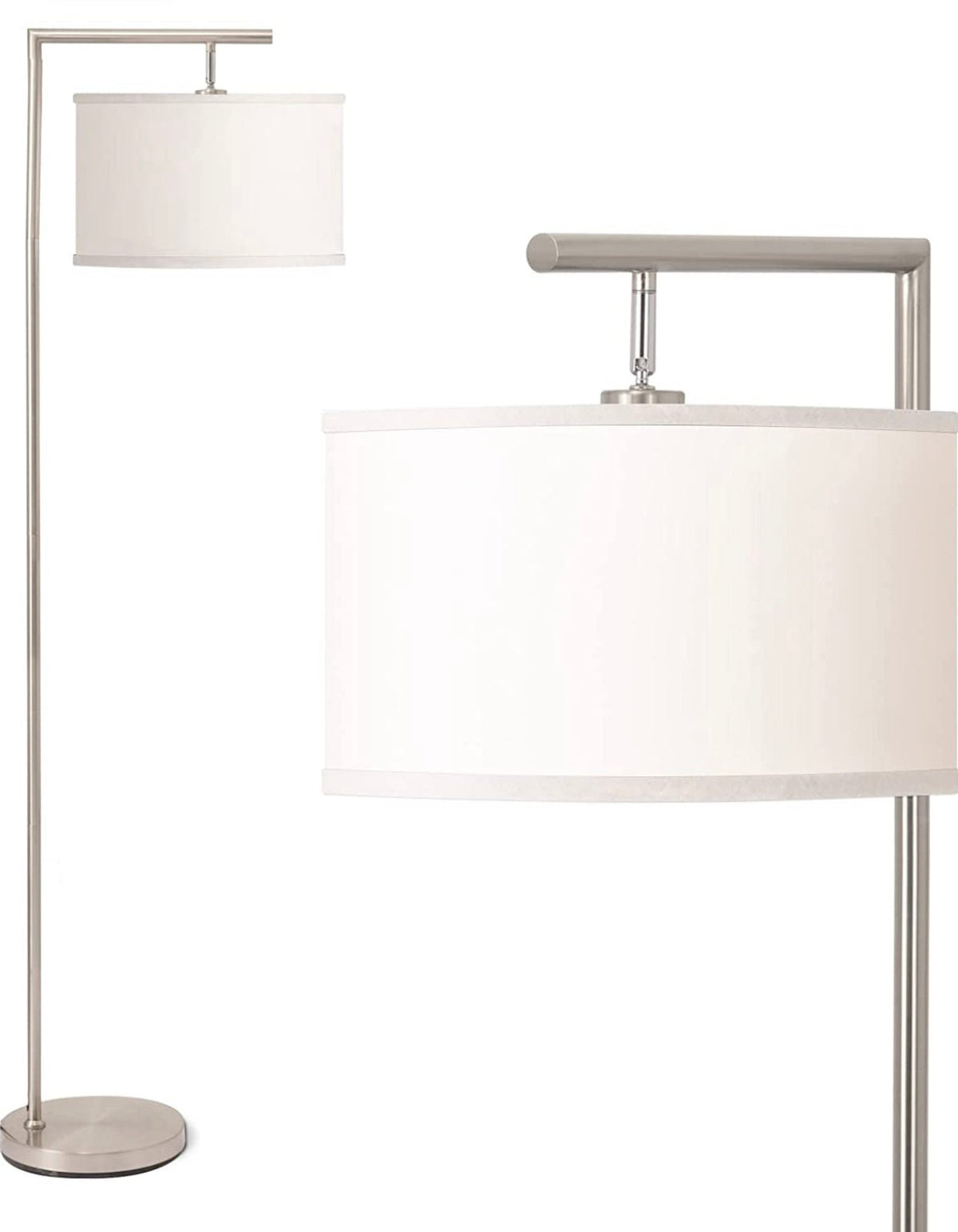 Modern Floor Lamp, Classic Standing Lamp Reading Standing Light for Bedroom Living Room with LED Bulb - Outdoor Solar Outlet
