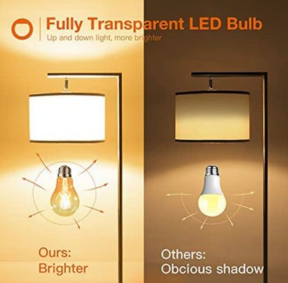 Modern Floor Lamp, Classic Standing Lamp Reading Standing Light for Bedroom Living Room with LED Bulb - Outdoor Solar Outlet
