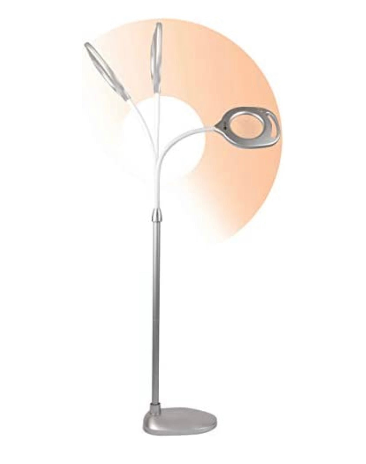 OttLite 2-in-1 LED Magnifier Light Floor and Table Lamps – Optical Grade Hands-Free Magnifying LED Light, Modern Design for Crafting, Sewing, Reading, Needlework - Outdoor Solar Outlet