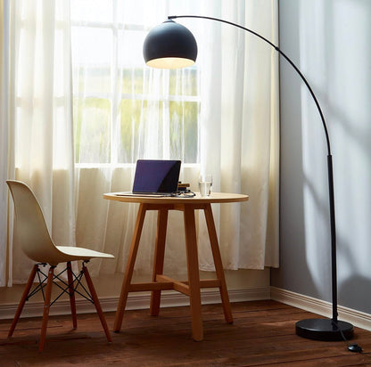 Over The Couch Arc Floor Lamp with Globe Shade, Matches Your Living Room Decor - Standing Light Tall (4-Colors) - Outdoor Solar Outlet