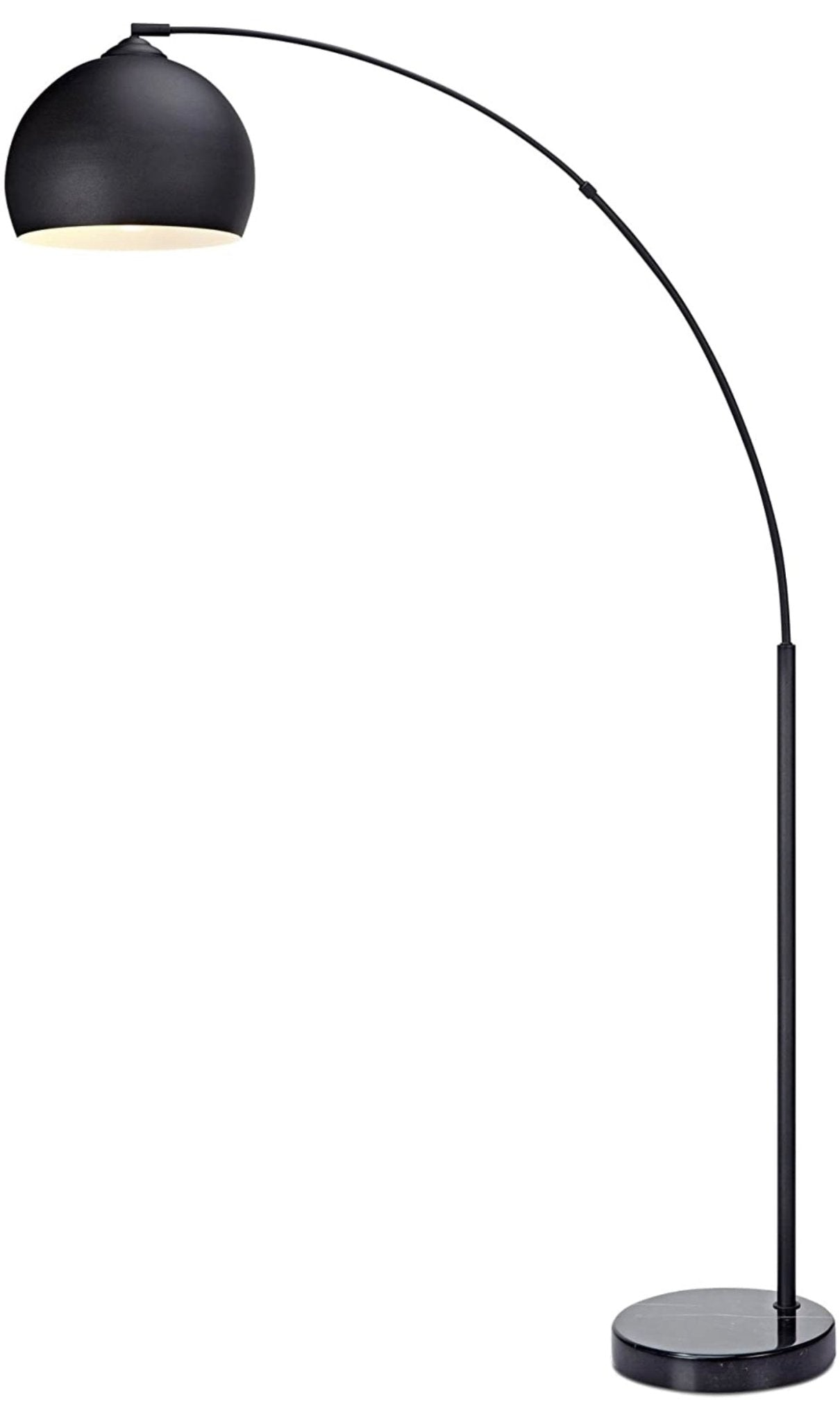 Over The Couch Arc Floor Lamp with Globe Shade, Matches Your Living Room Decor - Standing Light Tall (4-Colors) - Outdoor Solar Outlet