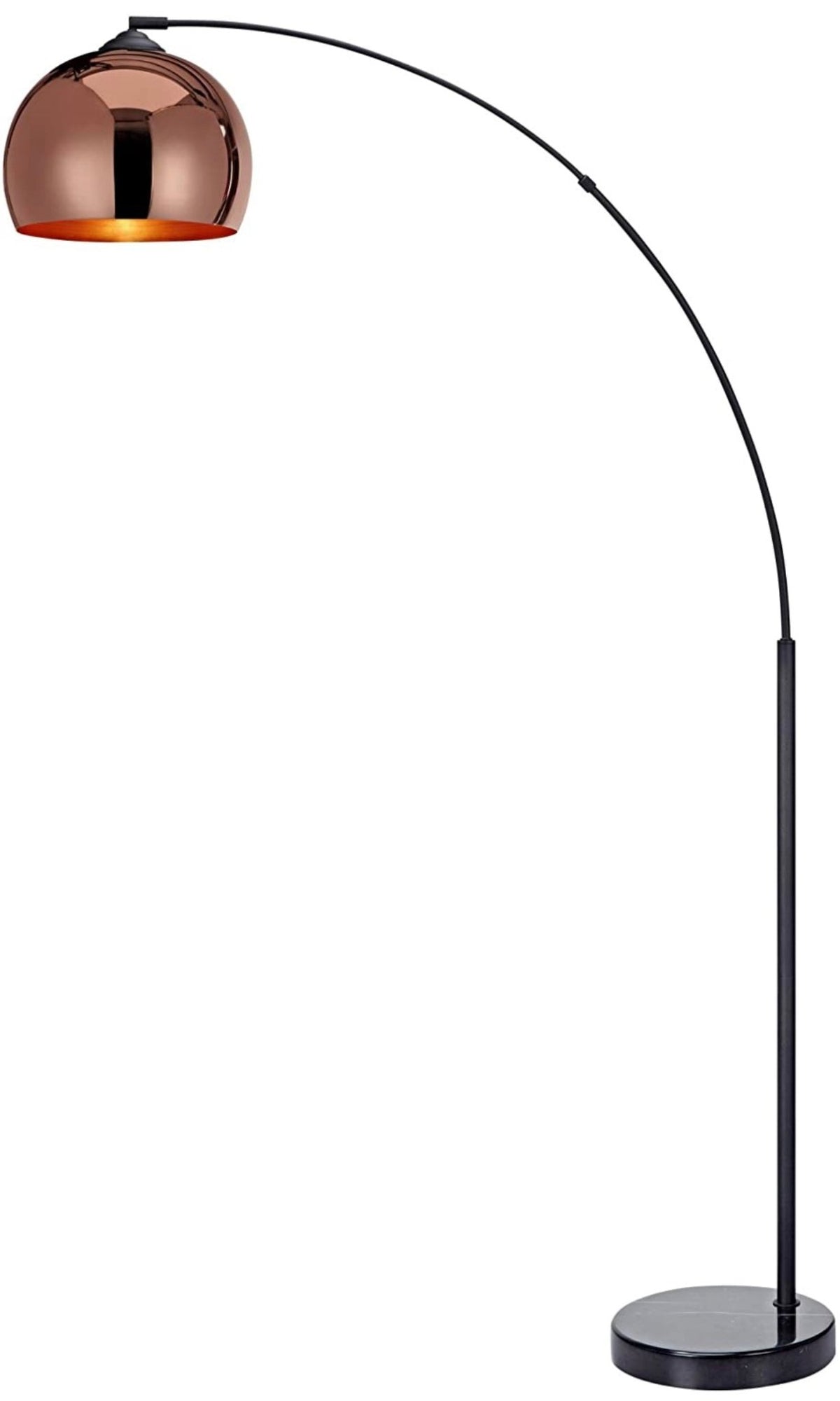 Over The Couch Arc Floor Lamp with Globe Shade, Matches Your Living Room Decor - Standing Light Tall (4-Colors) - Outdoor Solar Outlet