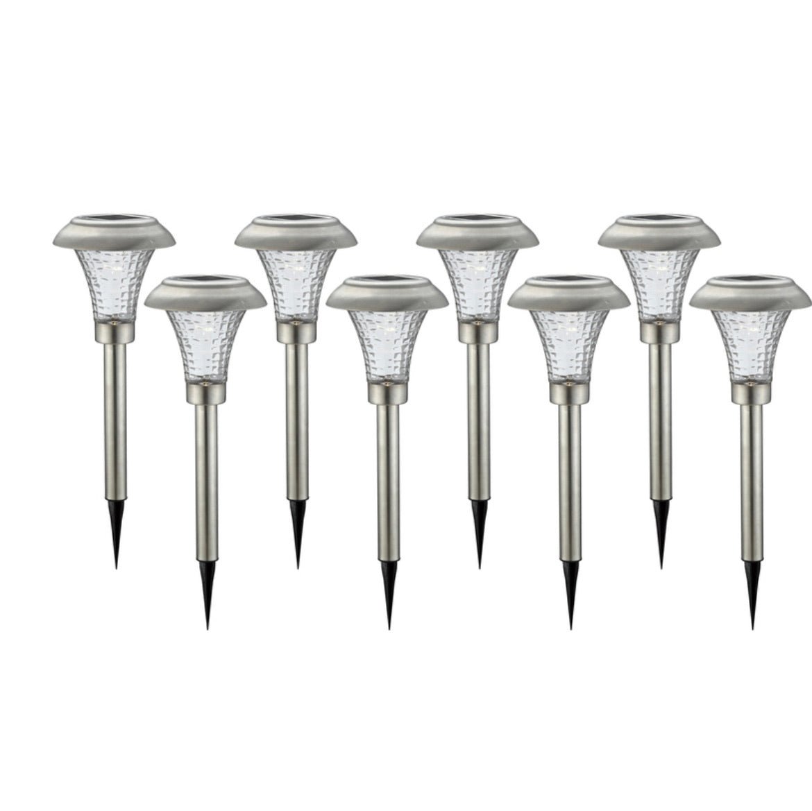 Patriot Silver Solar Powered LED Pathway Light (Pack of 16 ) - Outdoor Solar Outlet
