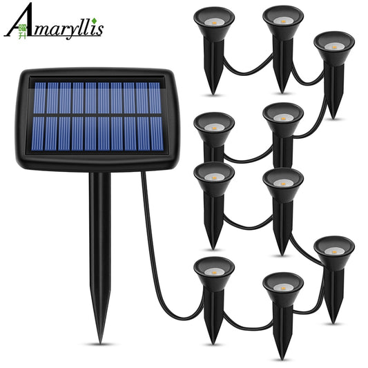 Solar In-Ground String Pathway Lights 10-in-1