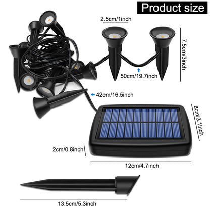 Solar In-Ground String Pathway Lights 10-in-1