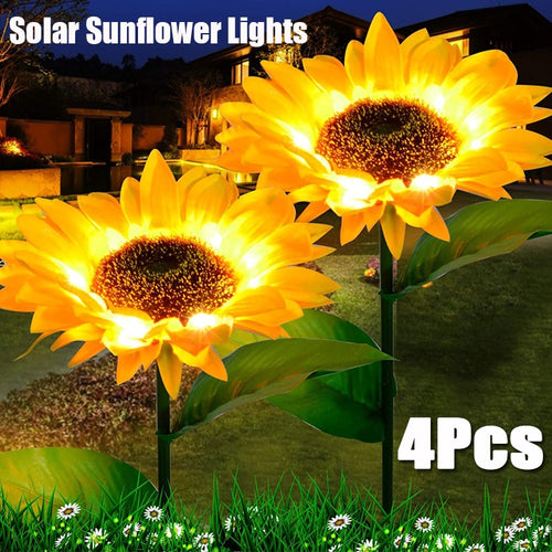 Solar Sunflower Lights (4 Pack)